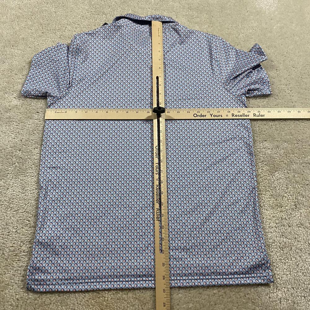 Vineyard Vines Polo Shirt Boys XL Blue Baseball Stars Sankaty On-The-Go USA - Picture 4 of 7